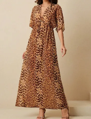 Rochie de plaja Anewsta, animal print