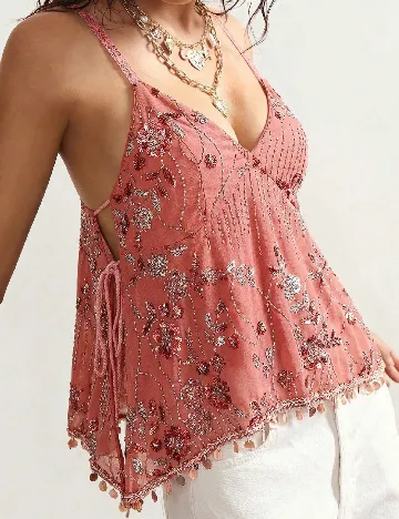 Maiou Plus Size SHEIN, roz pudra inchis