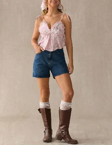 Top SHEIN, floral print