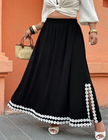Fusta SHEIN CURVE, negru