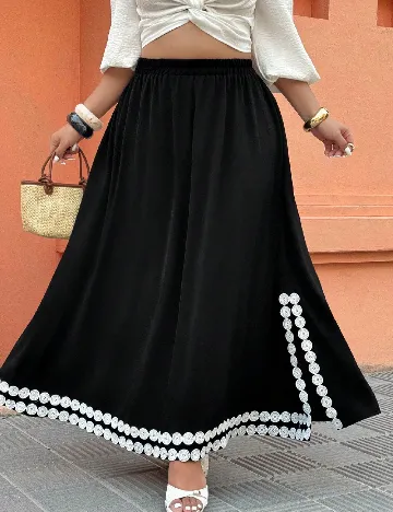 Fusta SHEIN CURVE, negru