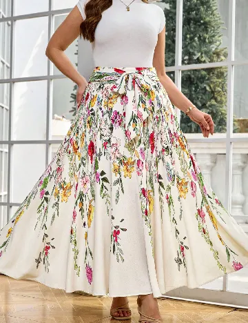 Fusta SHEIN CURVE, floral print