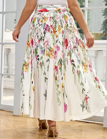 Fusta SHEIN CURVE, floral print