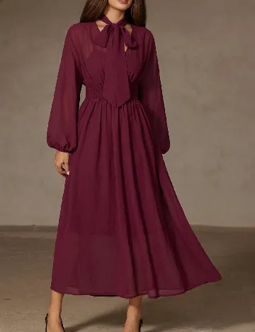 Rochie lunga Aveloria, pruna