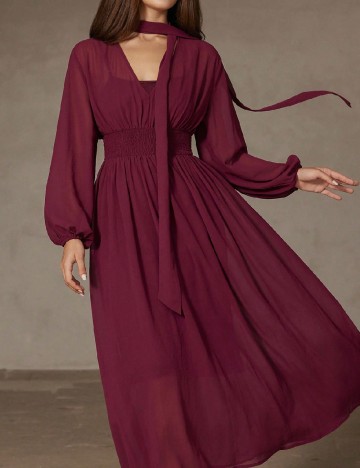 Rochie lunga Aveloria, pruna