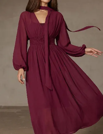 Rochie lunga Aveloria, pruna