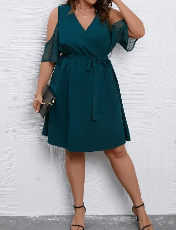Rochie scurta SHEIN CURVE, verde
