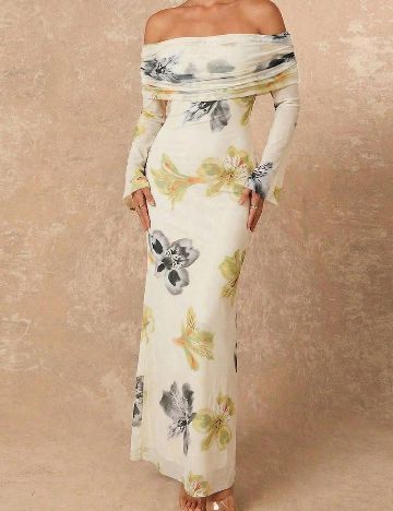 Rochie lunga SHEIN, floral print
