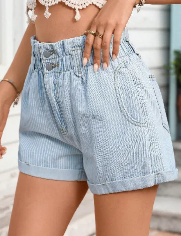 Pantaloni scurti SHEIN, albastru