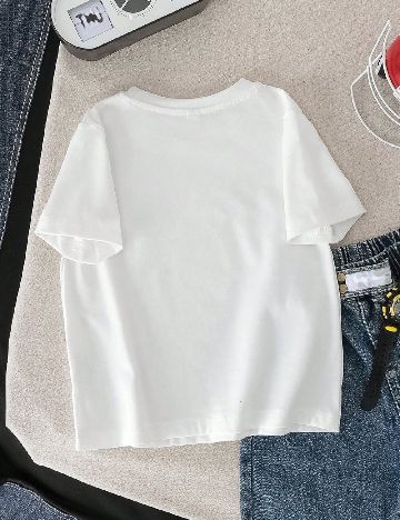 Tricou Shein Kids, alb