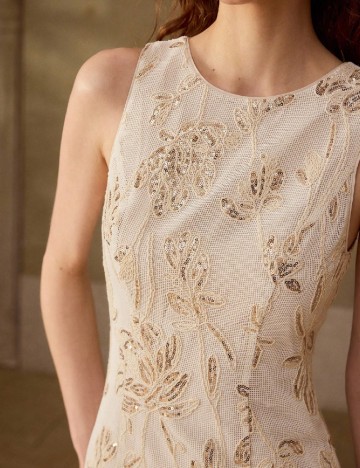Rochie scurta MOTF, crem