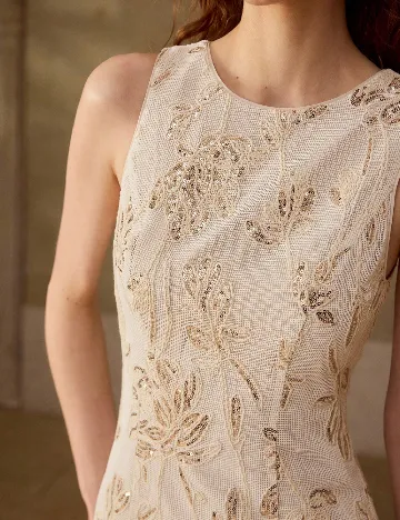 Rochie scurta MOTF, crem