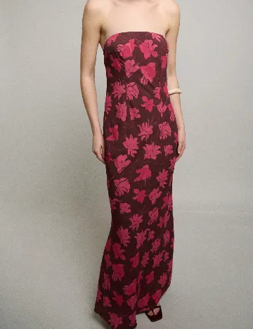 Rochie lunga SHEIN, roz/maro