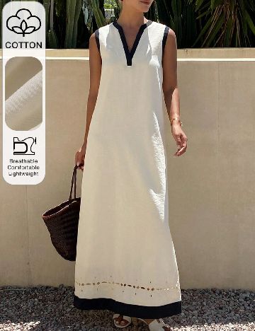 Rochie lunga SHEIN, ecru