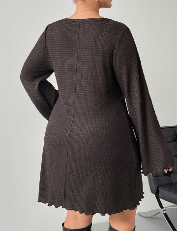 Rochie scurta SHEIN CURVE, maro