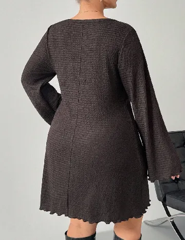 Rochie scurta SHEIN CURVE, maro