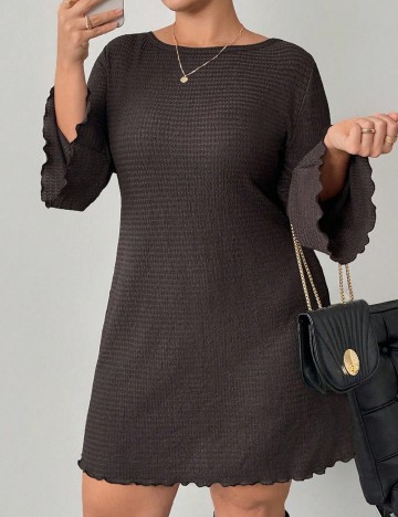 Rochie scurta SHEIN CURVE, maro