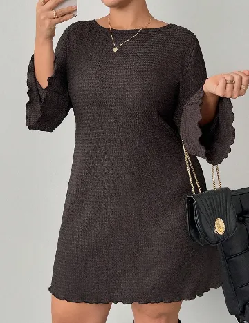 Rochie scurta SHEIN CURVE, maro
