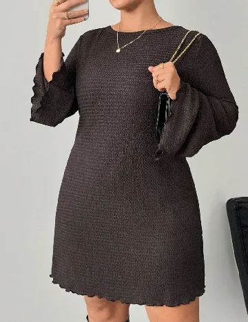 Rochie scurta SHEIN CURVE, maro