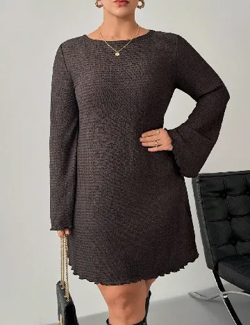 Rochie scurta SHEIN CURVE, maro