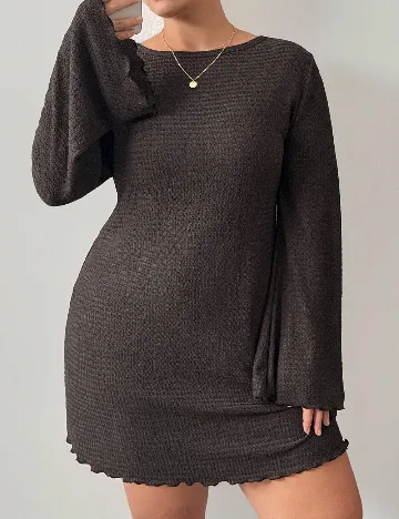 Rochie scurta SHEIN CURVE, maro