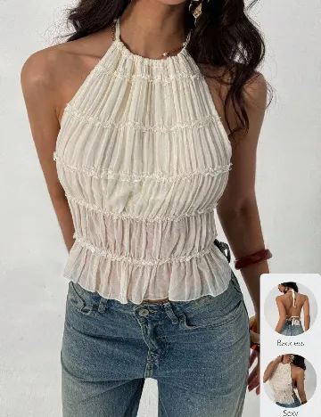 Top SHEIN, crem