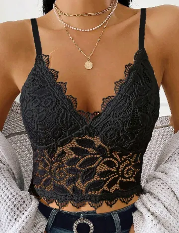 Top SHEIN, negru