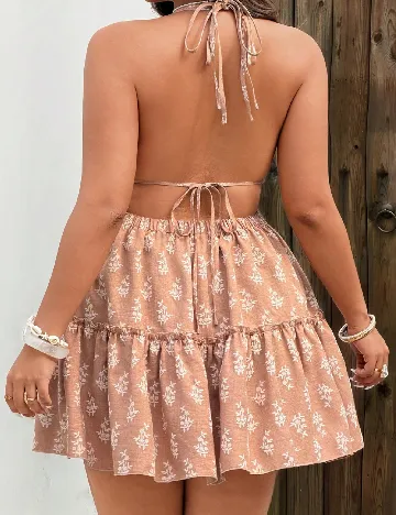 Rochie scurta SHEIN CURVE, maro
