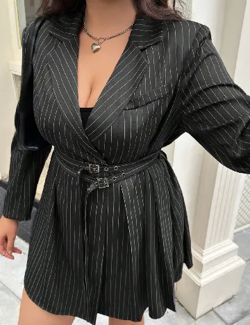 Rochie scurta SHEIN CURVE, gri inchis