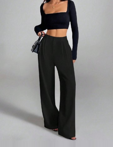 Pantaloni SHEIN, negrun