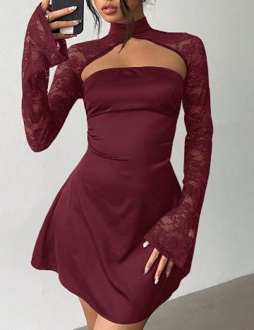Rochie scurta SHEIN, visiniu