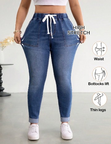 Blugi SHEIN CURVE, albastru