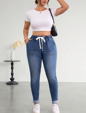 Blugi SHEIN CURVE, albastru