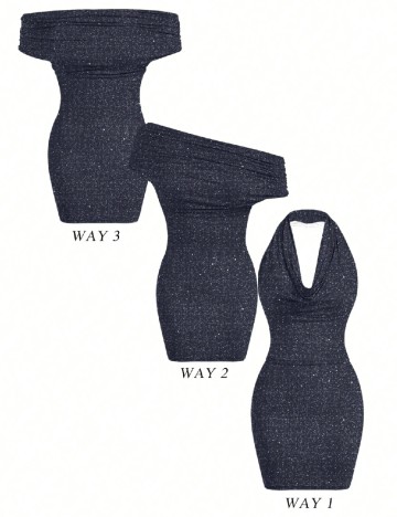 Rochie scurta SHEIN, bleumarin