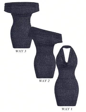 Rochie scurta SHEIN, bleumarin