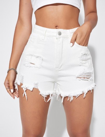 Pantaloni scurti SHEIN, alb