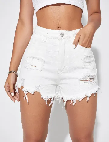 Pantaloni scurti SHEIN, alb