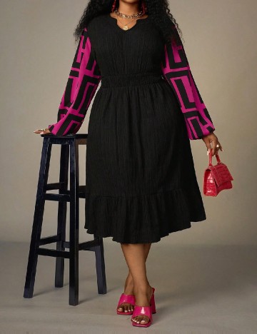 Rochie medie SHEIN CURVE, negru