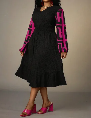 Rochie medie SHEIN CURVE, negru