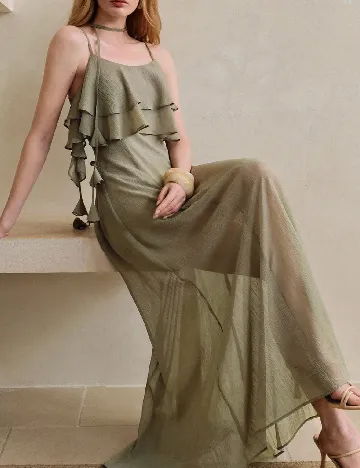 Rochie lunga SHEIN, verde
