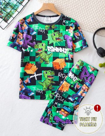 Pijama Shein Kids, mix culori