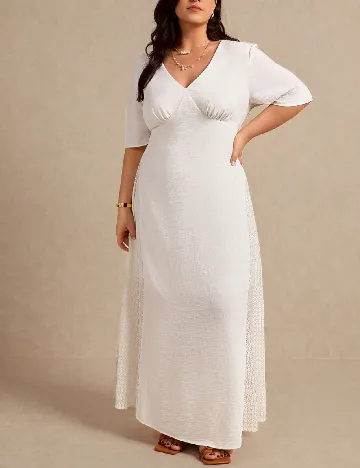 Rochie lunga SHEIN CURVE, alb