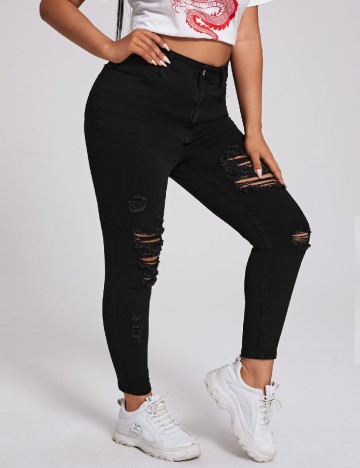 Blugi SHEIN CURVE, negru