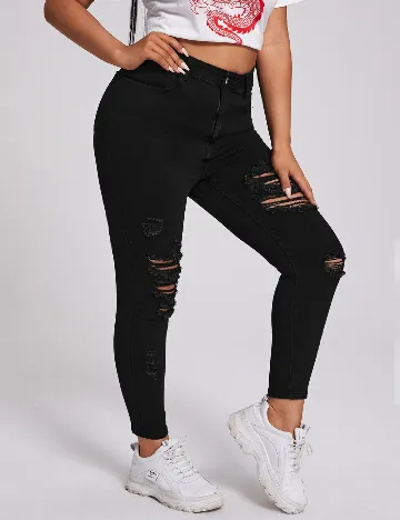 Blugi SHEIN CURVE, negru
