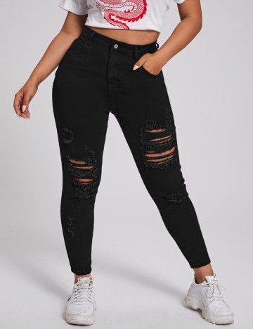 Blugi SHEIN CURVE, negru