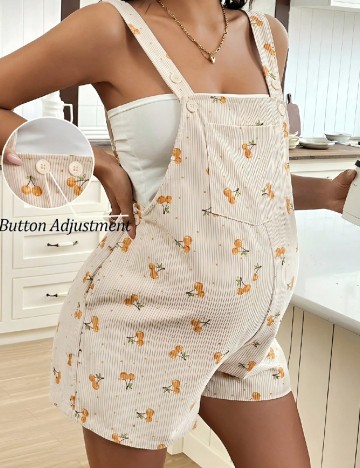 Salopeta SHEIN Maternity, crem