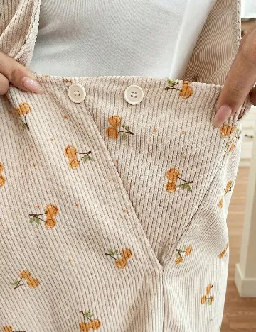 Salopeta SHEIN Maternity, crem