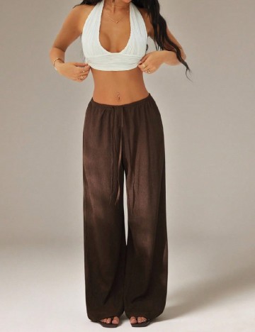 Pantaloni SHEIN, maro