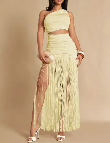 Rochie lunga SHEIN, galben deschis