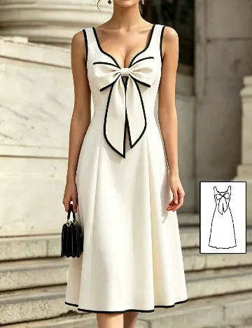 Rochie medie SHEIN, alb